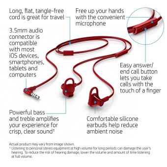 Hp X7b11aa Abb Cardinal Intra Auriculaires Casque 150 0 Rot