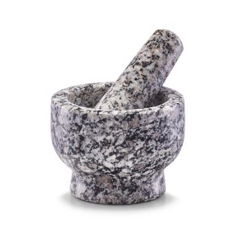 Mortier Et Pilon En Porcelaine Blanche - 9.5 X 6.5 Cm - Pour épices, Pesto, Décoration Cuisine - Traditionnel Et Pratique