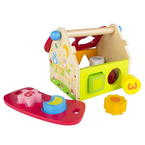 Colorbaby – Maison à formes en bois – 11 pièces (42750)