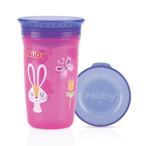 Nûby - Gobelet Magique 360° - 300ml - 6 mois - Rose Bonbon