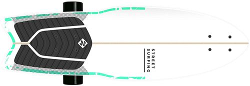 Surfboard Street Surfing Shark Attack 30 psycho green 