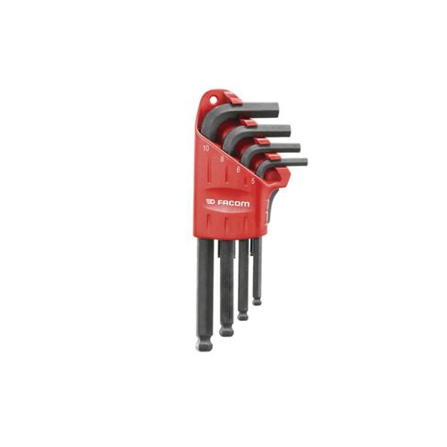 Facom - ensemble cl&eacute;. 9 pcs avec une t&ecirc;te sph&eacute;rique. dans le support