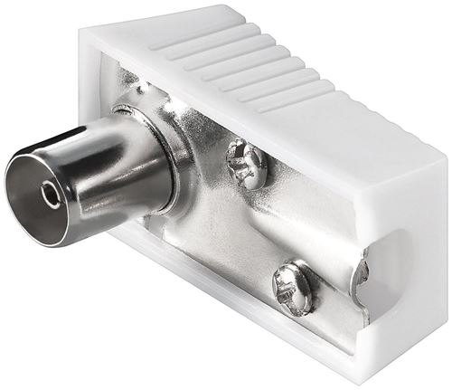 GOOBAY Coax angle jack (plastic) with screw fixing - For connection with a coax cable