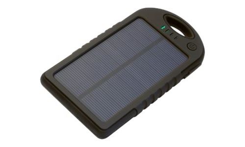 ICON BIT Batterie de secours solaire 5000 mAh 2 ports USB Noir
