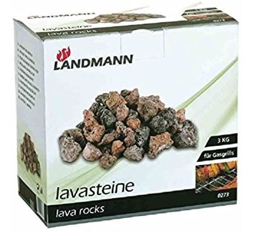 Landmann 0273 Carton de 3 kg de Roches Volcaniques - Noir