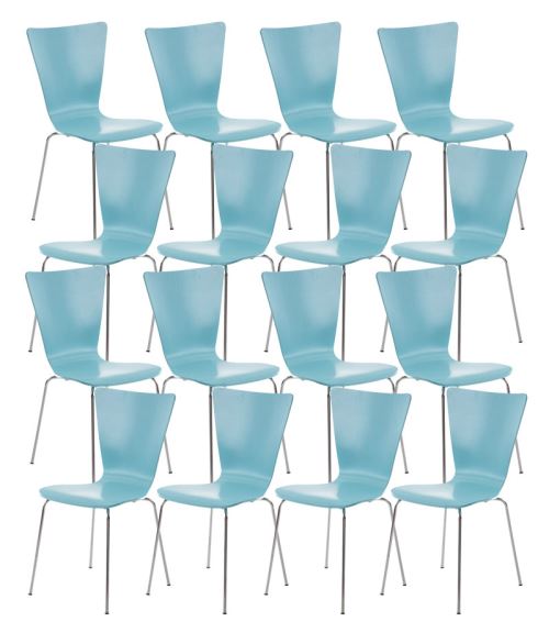 Lot de 16 chaises Aaron , Bleu clair