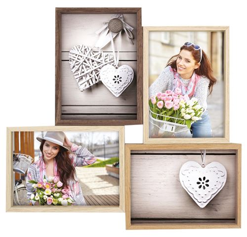 Zep TYY746 Multi Vues 4 photos 10 x 15 cm Montreaux 4Q Bois Ivoire, Nature, Marron 33 x 31 x 3 cm