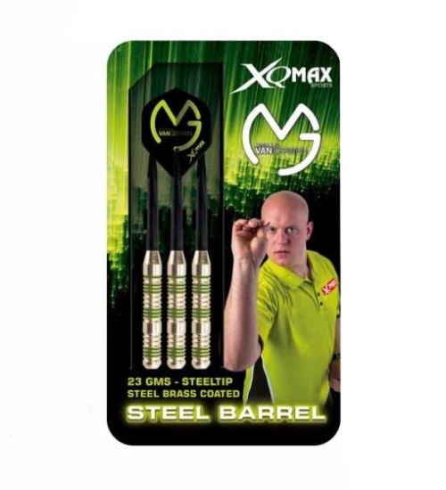 XQ Max fléchettes MVG Pointe en laiton acier noir 23 grammes