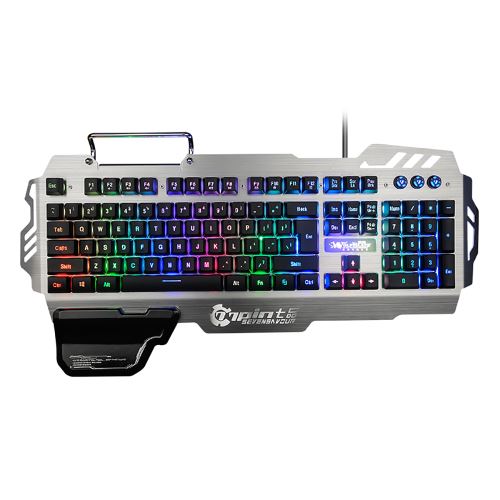 KKmoon Clavier de jeu Rétro-éclairage RVB Gaming Keyboard Clavier d'ordinateur avec un Support de Téléphone Portable Repose-poignet