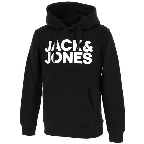 Sweat capuche hooded Jack and jones Corp logo blk cap sweat Noir Taille : L