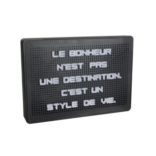 Paris Prix - Tableau à Message Lumineux 200 Lettres 29cm Noir