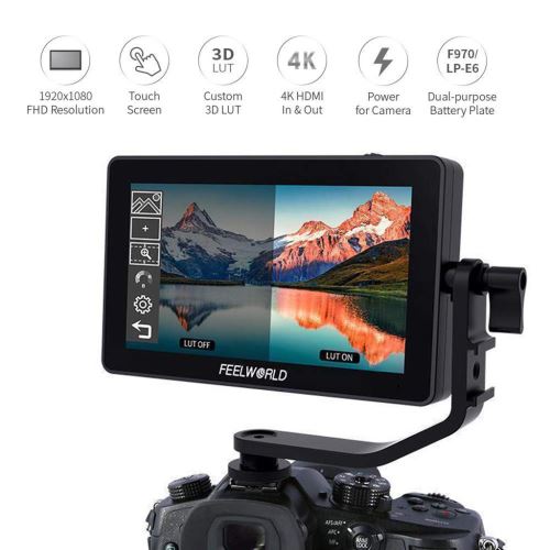 2019 Feelworld F6 Plus 5.5Inch Suppor 4K 3D Appareil Photo Reflex Numérique Moniteur Champ pour Appareil Photo Reflex Numérique aloha3535