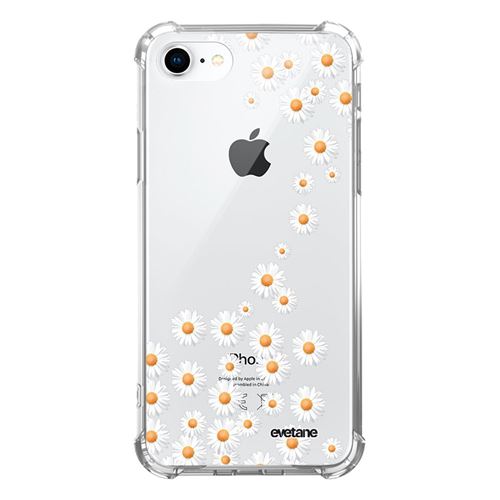 Coque pour iPhone 7/8/ iPhone SE 2020 anti-choc souple angles renforcés transparente Marguerite Evetane [Evetane®]