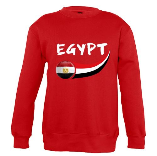 Supportershop Egypte Sweatshirt Mixte Enfant, Rouge, FR : (Taille Fabricant : 8 Ans)