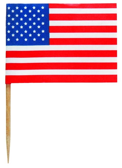 Haza Original drapeaux Amérique 30 pièces 6 cm rouge/bleu/blanc