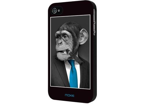 Coque Monkey Collection Tie Blue by Moxie pour iPhone 4/4S