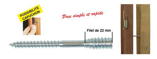 Boîte 100 Vis top roc bois ING FIXATIONS - 6x80 mm - Fil.22 mm - A430010