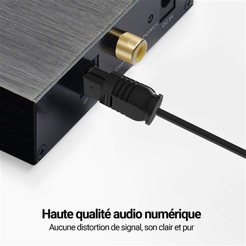 Cable Audio optique TOSLINK Mâle/Mâle Digital Audio Optical HiFi