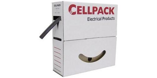 CellPack 127057 Schrumpfschlauch ohne Kleber Schwarz 6.40mm 3.20mm Schrumpfrate:2:1 10m
