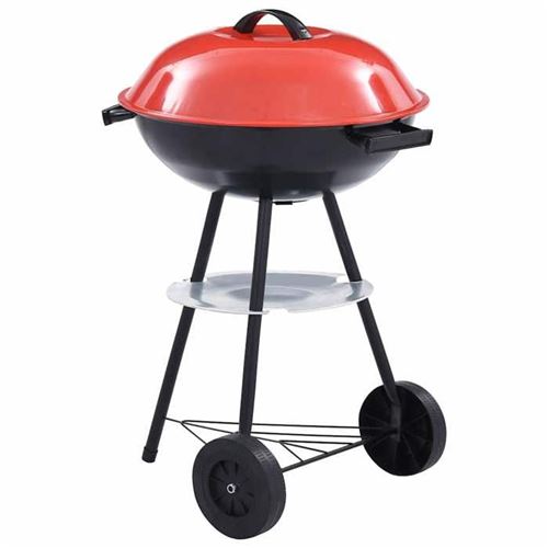Barbecue portable xxl au charbon avec roues 44 cm