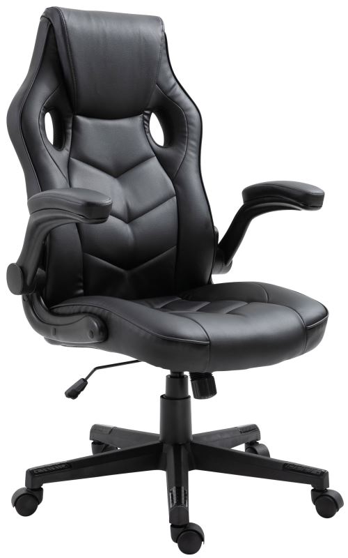 Chaise de bureau Omis en similicuir - Couleur Noir