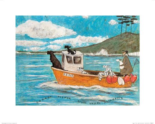 Sam Toft reproduction d'art Dogger, Fisher, Light Vessel Automatic 50 x 40 cm