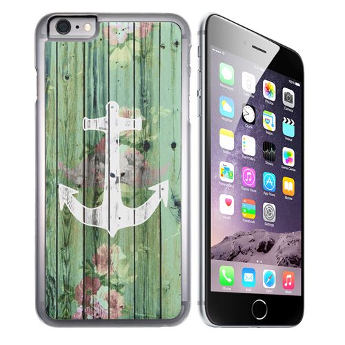 Coque pour iPhone 7 ancre marine bois