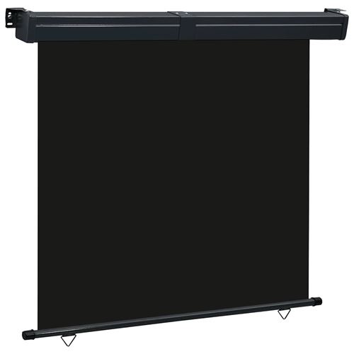 vidaXL Auvent latéral de balcon 160x250 cm Noir