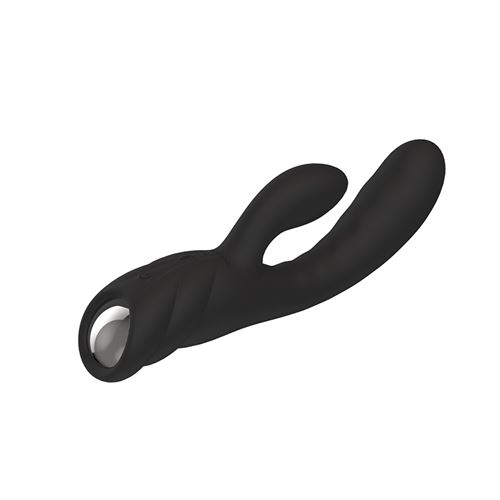 NALONE Pure Rabbit - Vibromasseur en Silicone Hypoallergénique, 7 Modes de Vibrations, Noir