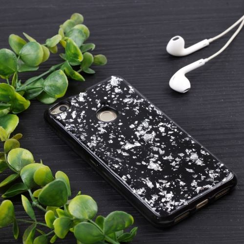 Huawei P8 Lite (2017) Coque Protection TPU Argenté Effet brillant ALS47636