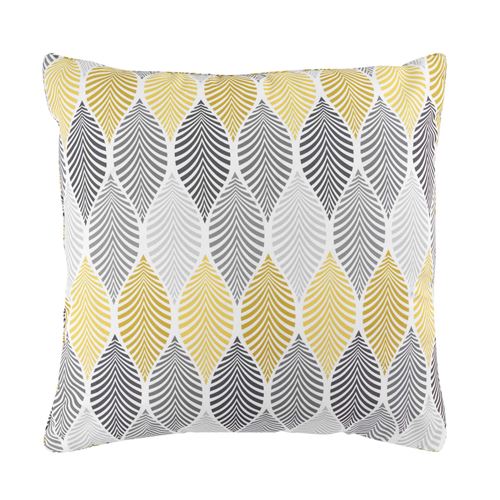 Coussin déhoussable 60 x 60 cm polyester imprim2 winter Green Jaune