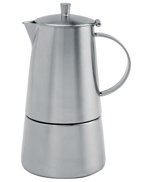 Cafetière Milano brossé (capacité 6 tasses) Ref. C6TML - Cafetières par Cristel