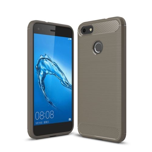 Huawei Enjoy 7 Coque Protection TPU Effet brossé Gris ALS53187