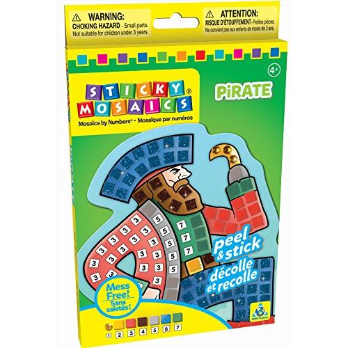 Ensemble d'artisanat de mosaïques collantes de pirate