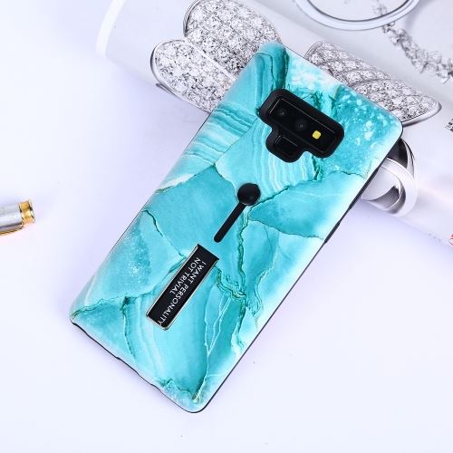 Galaxy Note9 Coque Protection Plastique Marbré Bleu Als90715