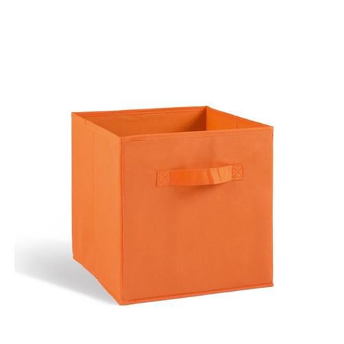 Compo Tiroir De Rangement Tissu Orange 27x27x28 Cm Rangement