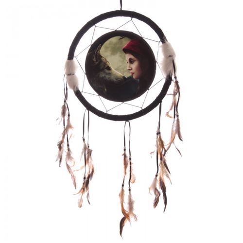 Attrape-rêves Loup & Chaperon Rouge par Lisa Parker 33 cm