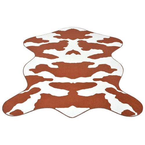 VidaXL Tapis en forme 70x110 cm Brown Cow Print