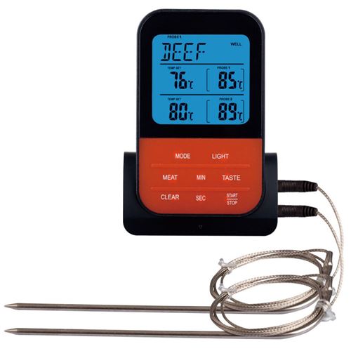 Thermomètre à barbecue sn105 Sans fil Ménage étanche électronique-argent rouge