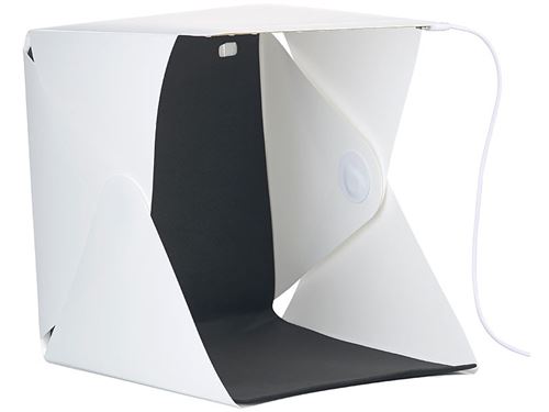 Studio photo professionnel 22 x 23 cm à éclairage LED 20 W - 1 bande LED