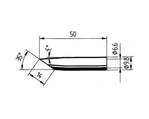 Ersa 0832Gdlf Panne De Fer À Souder Incurvé Taille De La Panne 14 Mm Contenu