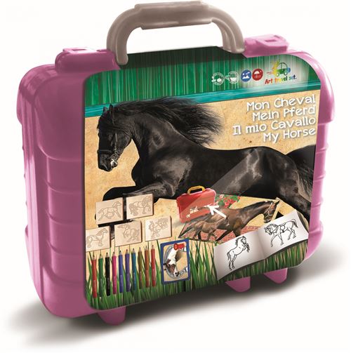 TOM Coloriage Paarden Valise 81 pièces 19 x 11 mm