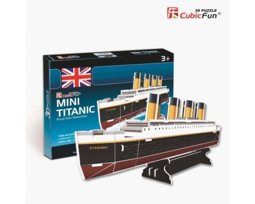 Puzzle 30 Pièces : Puzzle 3D Série Mini - Titanic (Difficulté 2/8), Cubic Fun