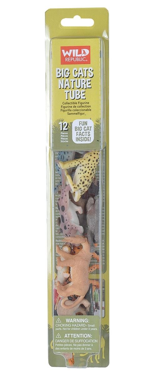 Wild Republic Nature Tube: Big Cats 12 pièces multicolore