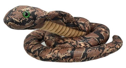 Pelcuhe grand serpent : cobra 125 cm - peluche licence wild