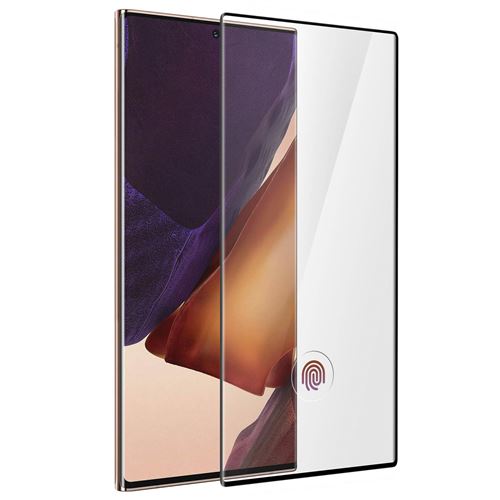 Avizar Film pour Samsung Galaxy Note 20 Ultra Verre Trempé 9H Antichocs incurvés Transparent contour Noir