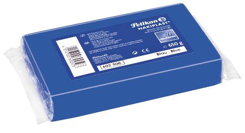 Pelikan Nakiplast 30 681 602508 Pâte à modeler souple 650 g Block Blue