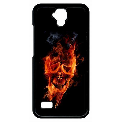 Coque huawei y560 crane en feu fire skull