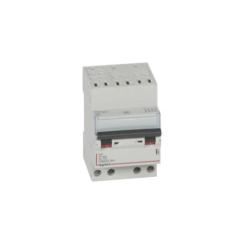 Legrand Disjoncteur Dx³ 4500 Auto/Vis - 4P - 400V~ - 10A - 6Ka - Courbe C - 3 Modules