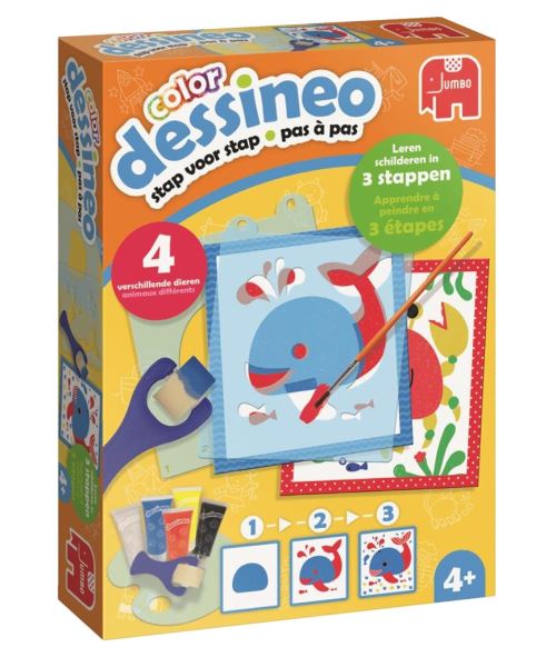 Jumbo set de peinture Color Dessineo gabarits animaux 17 pièces